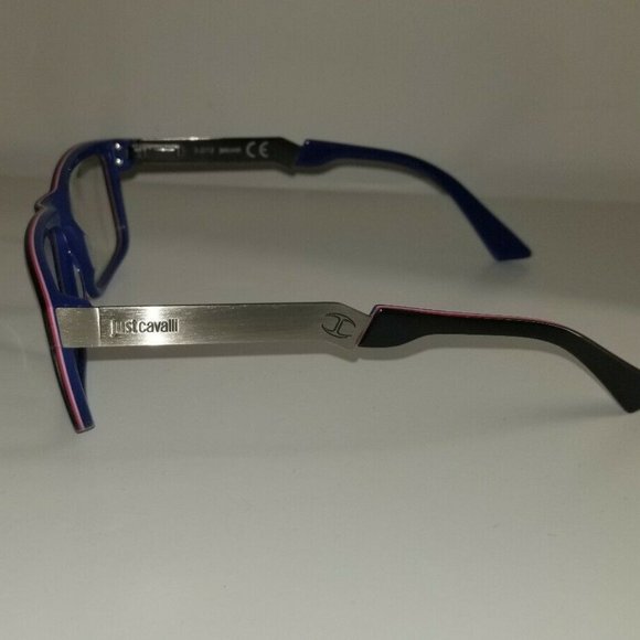 New Just Cavalli JC449 005 unisex Eyewear Optical Frame black/blue Retail $295 - Picture 2 of 5